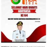 Walikota Tomohon Hadiri Hari Bhakti Adyaksa ke-64