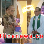 Pejabat Bupati Mitra Ronald Sorongan Hadiri Ibadah HUT Ke 153 Jemaat GMIM Ebenhaezer Molompar