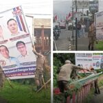 Bawaslu Tomohon Tertibkan Baliho Langgar Aturan